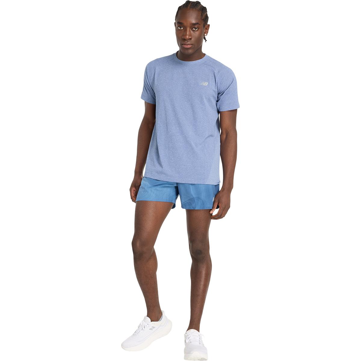 New Balance Athletics Seamless Løbe T-shirt Herre HERITAGE BLUE