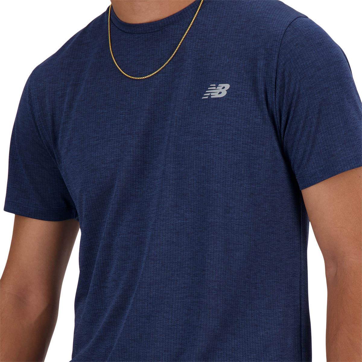 New Balance Athletics Run Løbe T-shirt Herre NB NAVY HEATHER