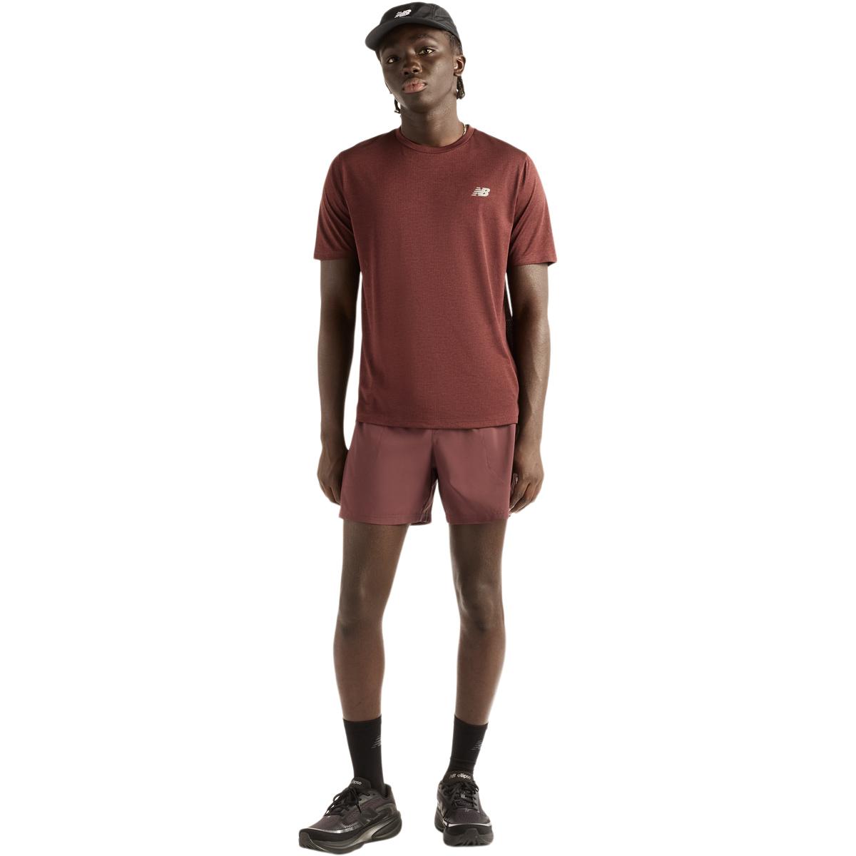 New Balance Athletics Run Løpe T-skjorte Herre CHERRY LEATHER