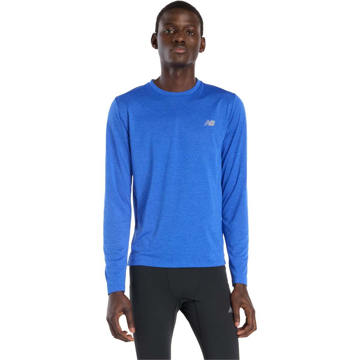 New Balance Athletics Run Langærmet Løbe T-shirt Herre Blue