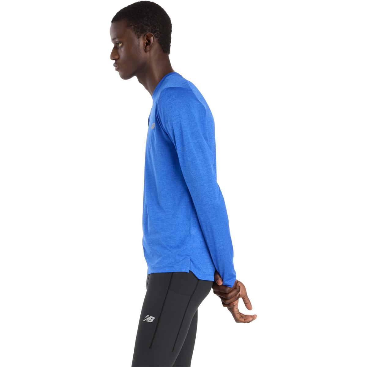New Balance Athletics Run Langærmet Løbe T-shirt Herre Blue