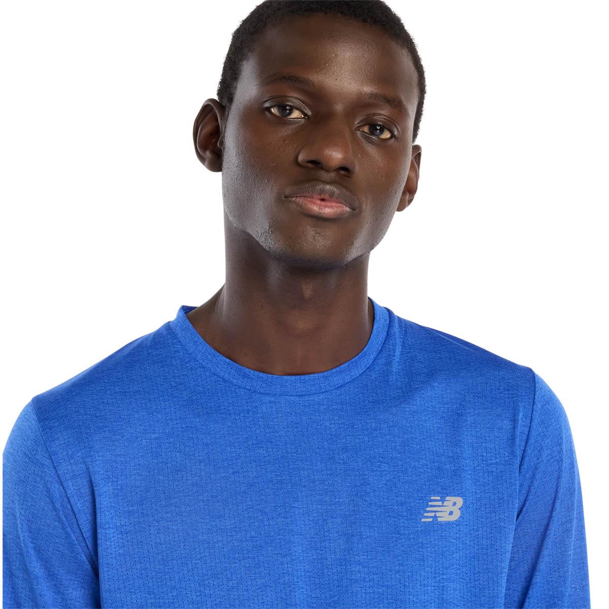 New Balance Athletics Run Langærmet Løbe T-shirt Herre Blue