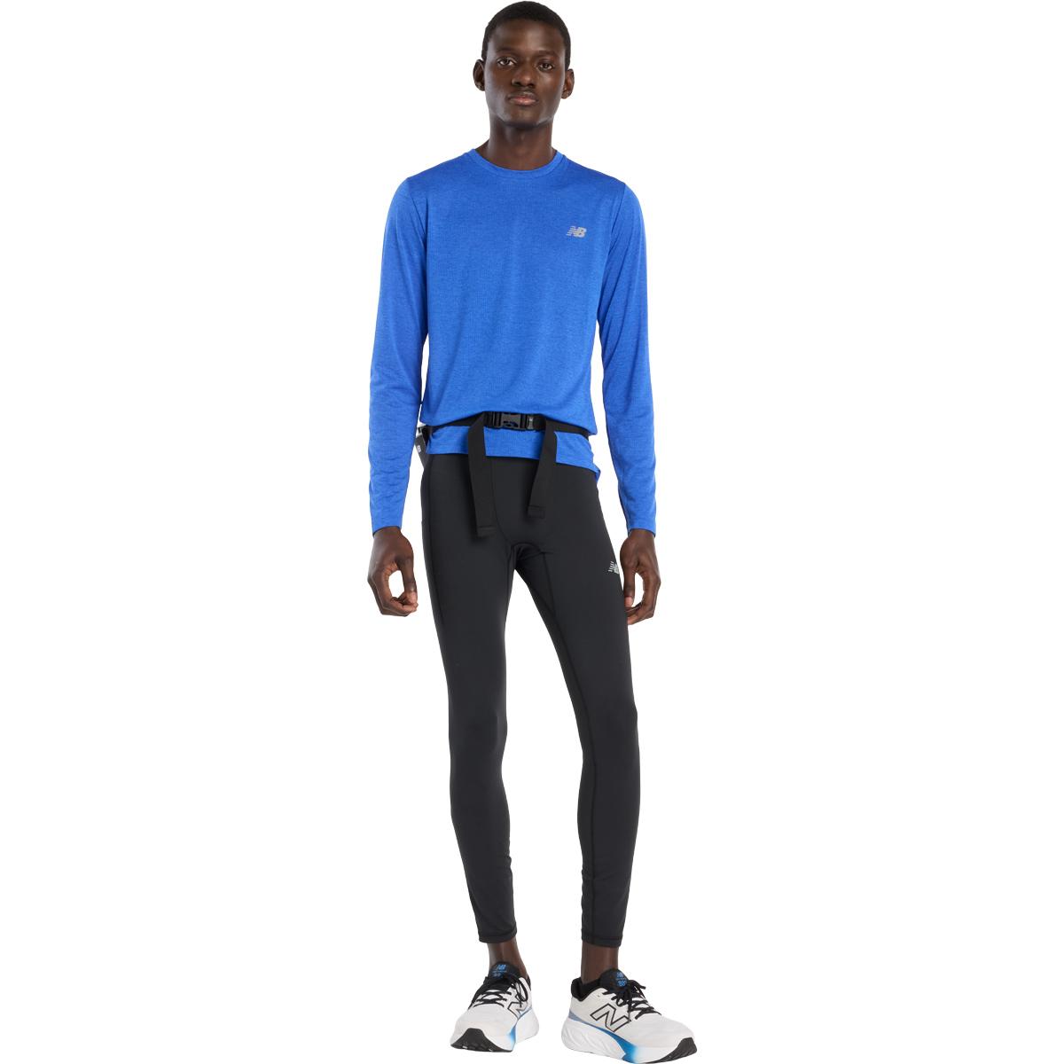 New Balance Athletics Run Langærmet Løbe T-shirt Herre Blue