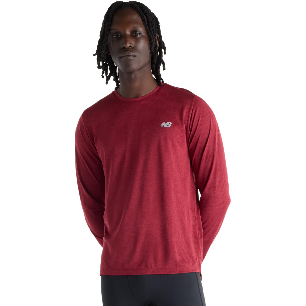 New Balance Athletics Run Langærmet Løbe T-shirt Herre PODIUM RED