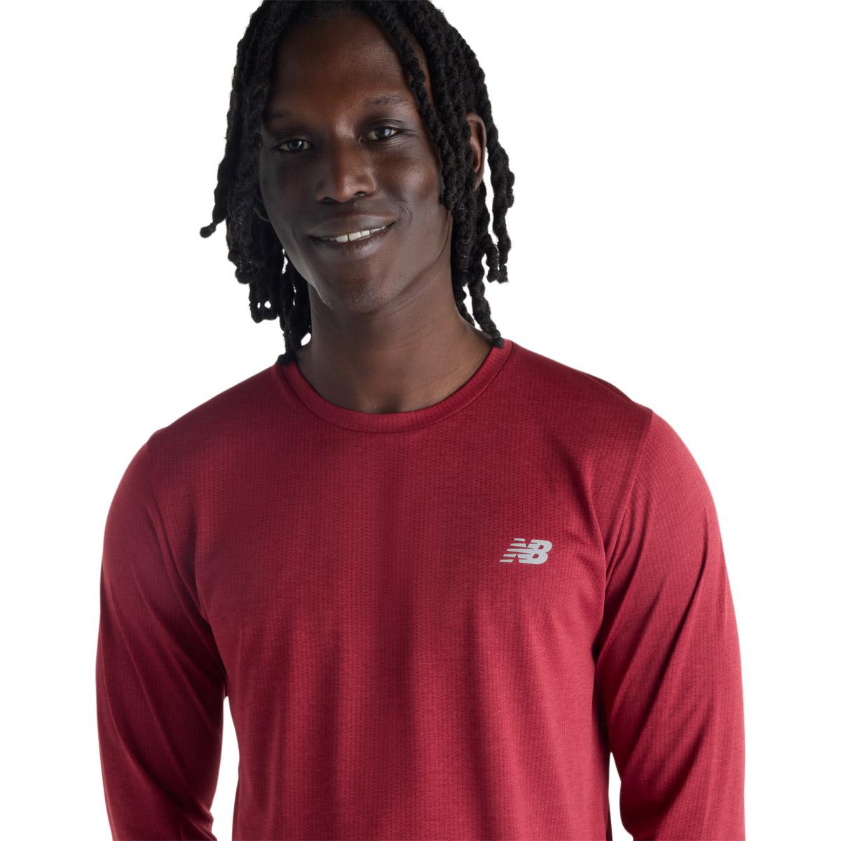 New Balance Athletics Run Langærmet Løbe T-shirt Herre PODIUM RED