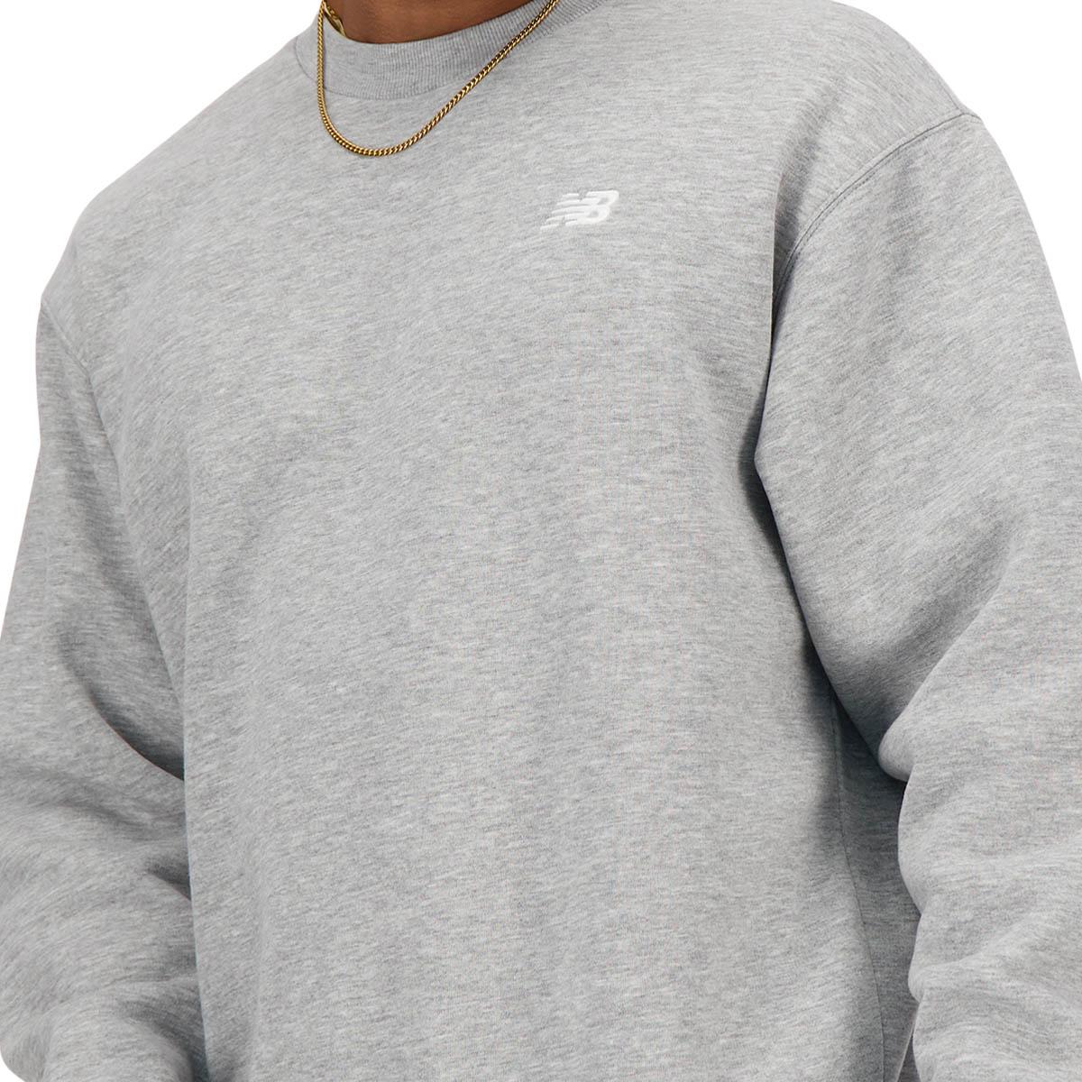 New Balance Small Logo Brushed Crew Sweatshirt Herre ATHLETIC GRE