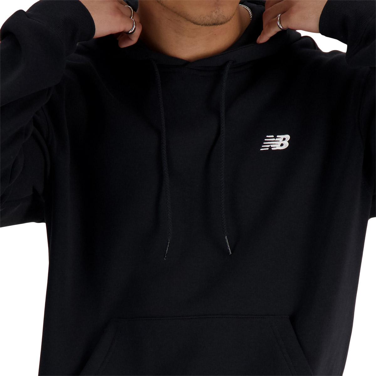 New Balance Small Logo Brushed Crew Hættetrøje Herre Black