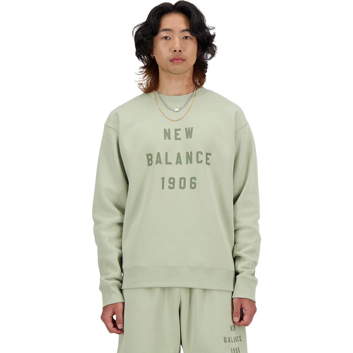 New Balance Graphic Crew Sweatshirt Herre OLIVINE