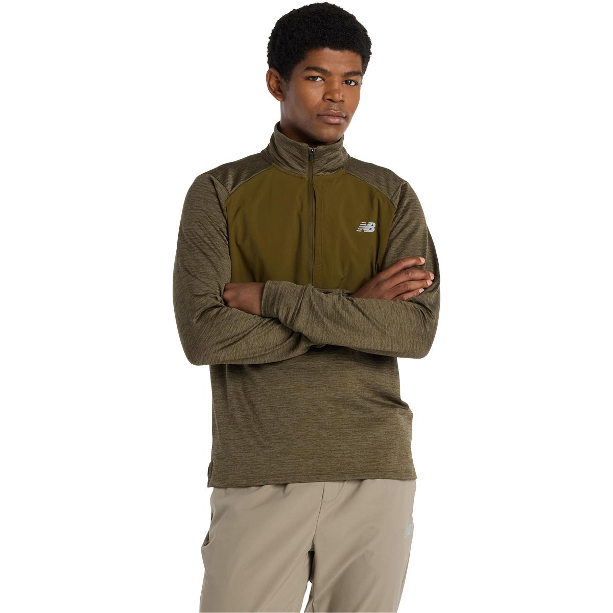New Balance Athletics Heat Grid Half Zip Træningstrøje Herre Wood