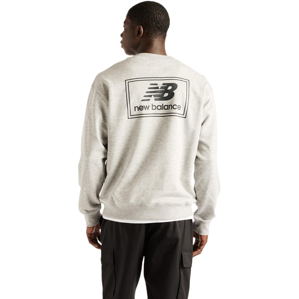 New Balance Woven Label Crew Sweatshirt Herre ATHLETIC GREY/MULTI