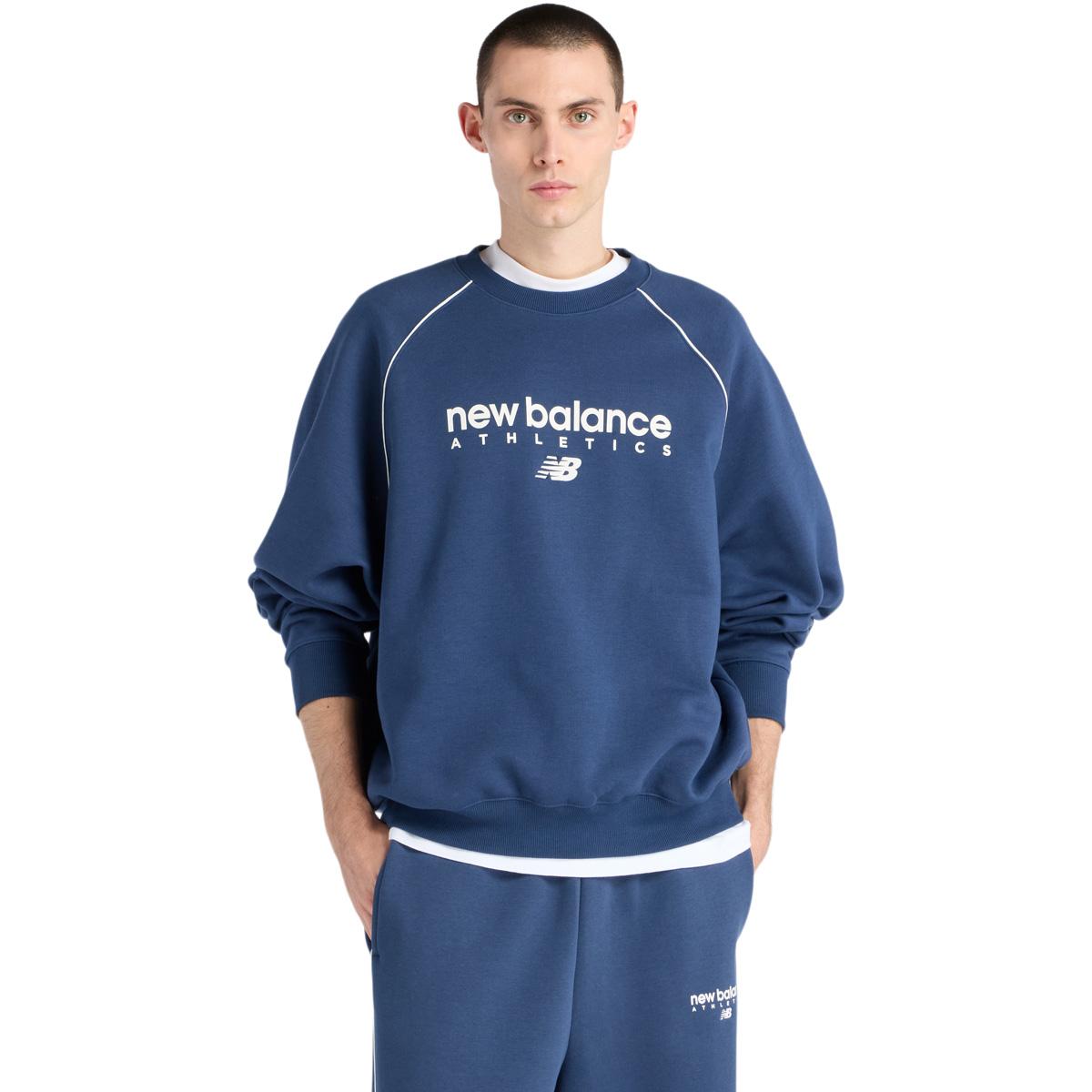 New Balance Linear Graphic Sweatshirt Herre Navy