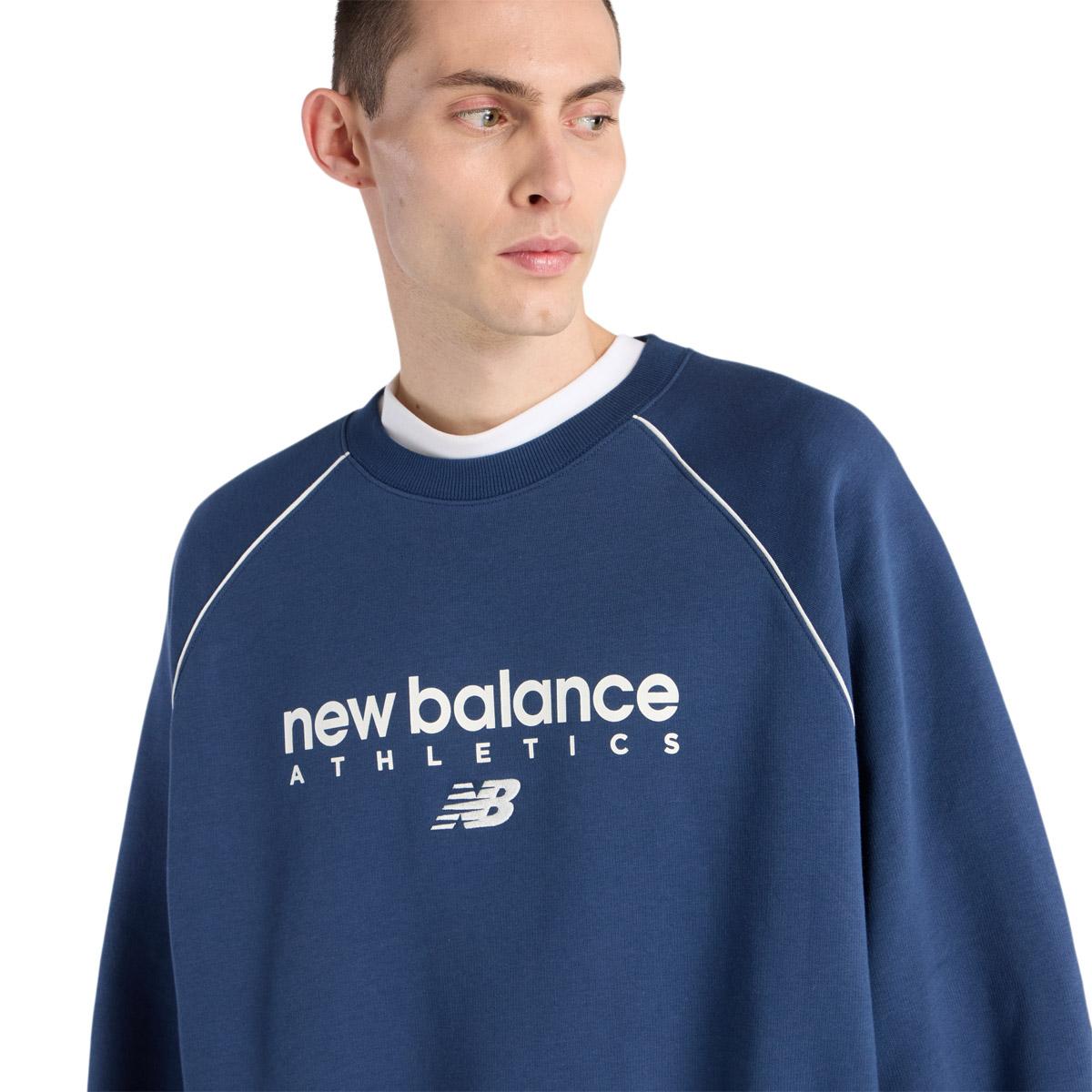 New Balance Linear Graphic Sweatshirt Herre Navy