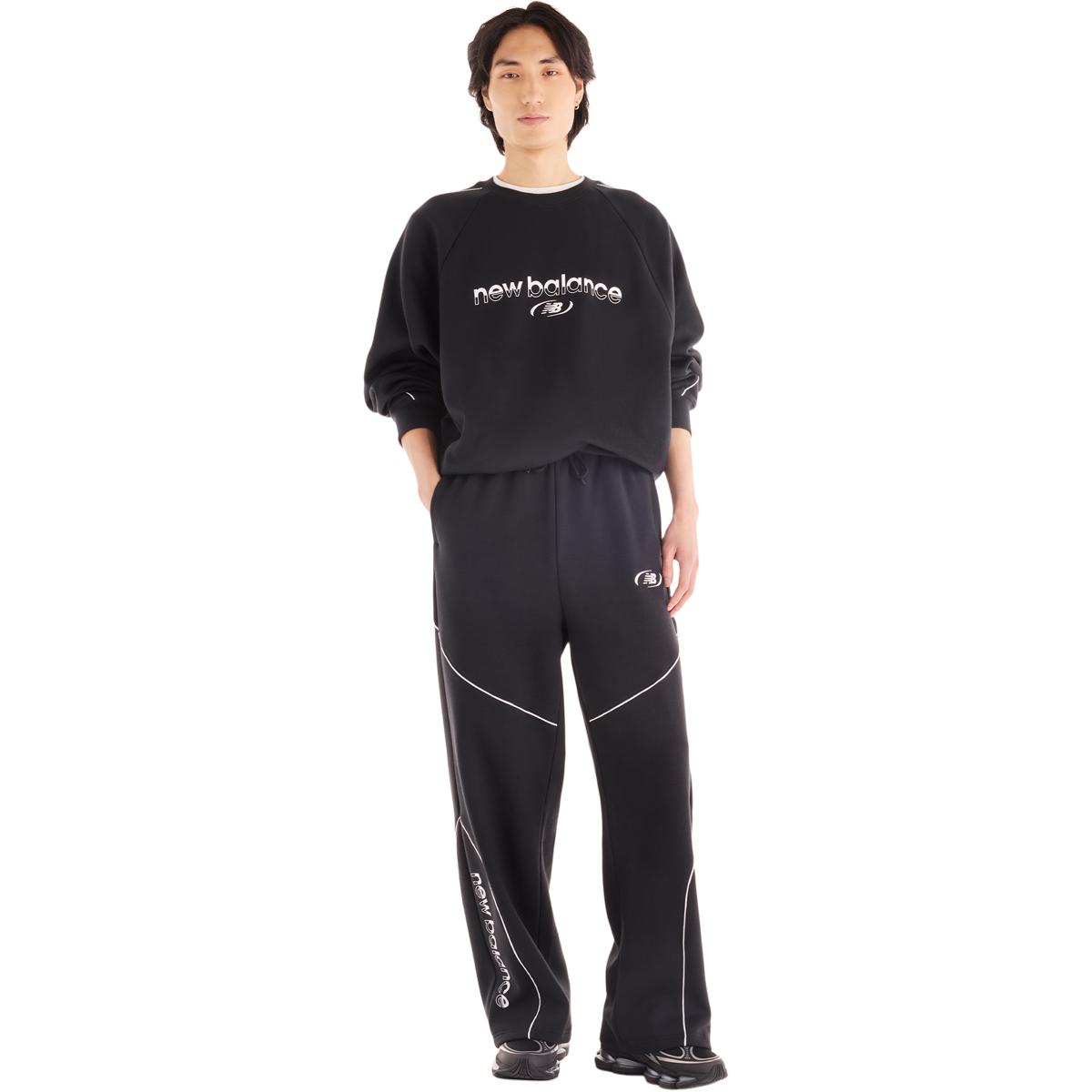 New Balance Trackside Crew Sweatshirt Herre BLACK