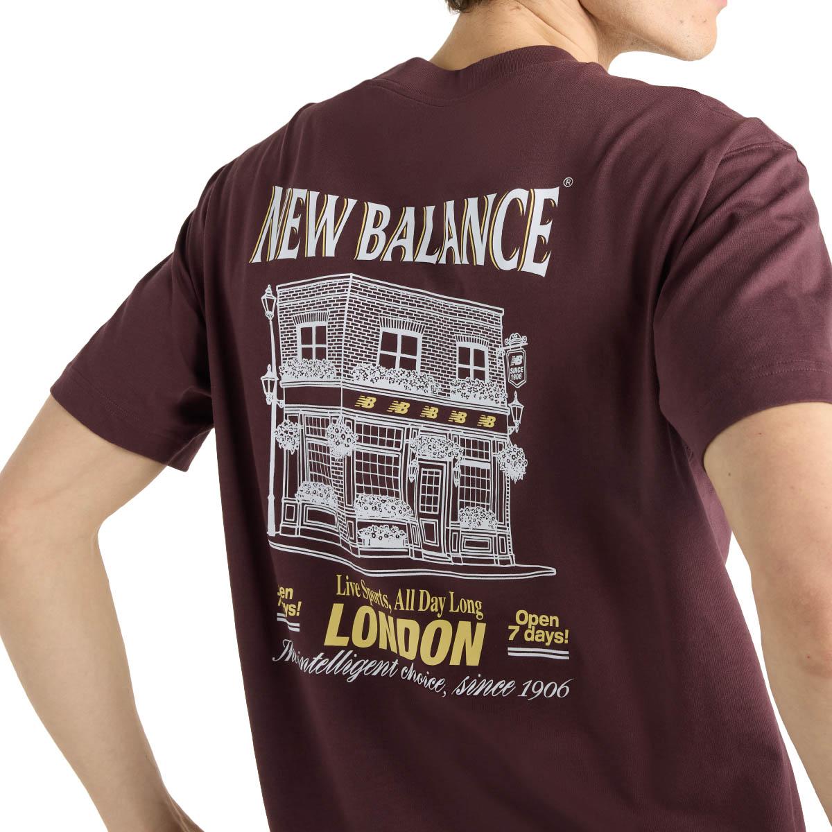 New Balance Grab a Bite London T-skjorte Herre CHERRY LEATHER