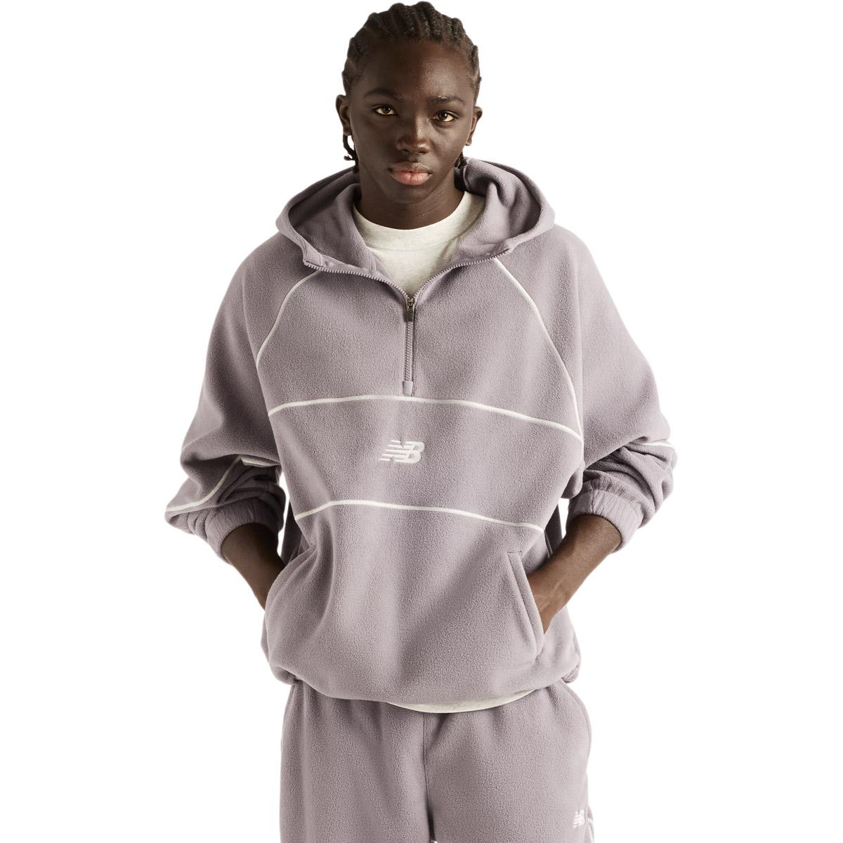 New Balance Trackside Polar Hoodie Fleecetrøye Herre OFF-LINE GREY