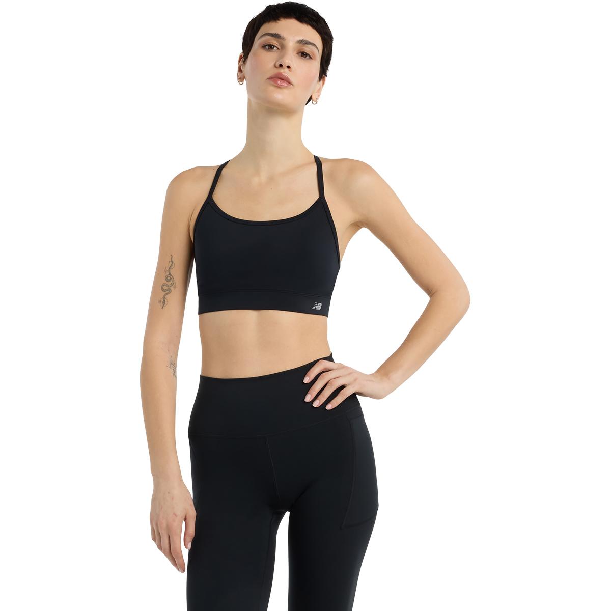 New Balance Essential Yoga Light Support Sports BH Dame Black
