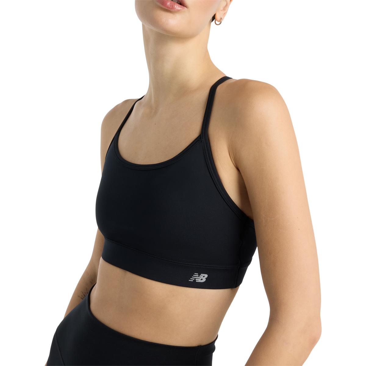 New Balance Essential Yoga Light Support Sports BH Dame Black