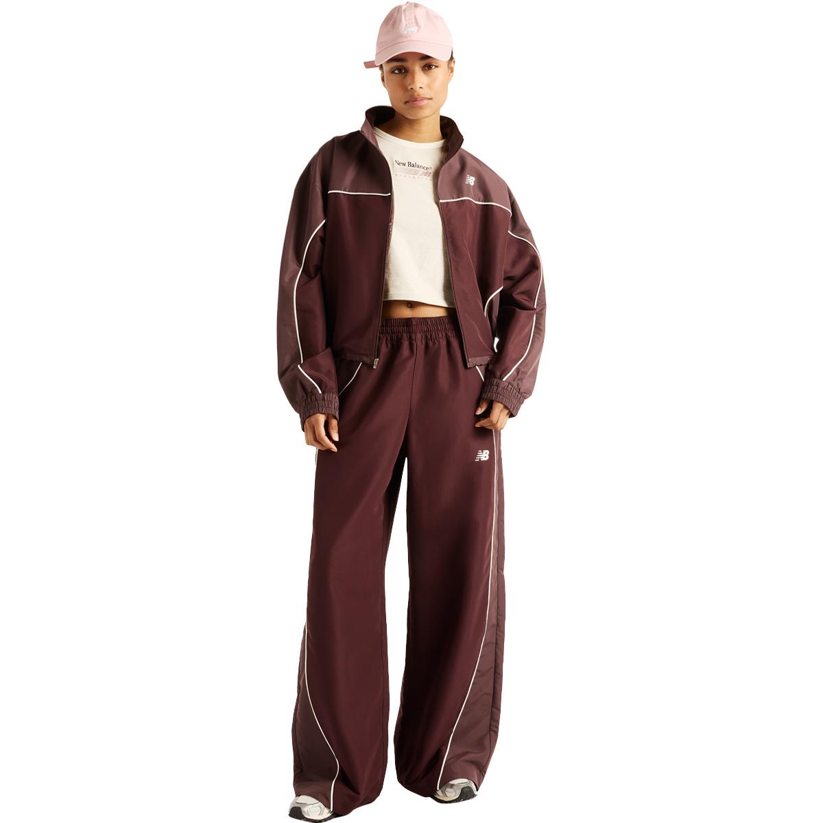 New Balance Trackside Woven Track Pants Dame CHERRY LEATHER