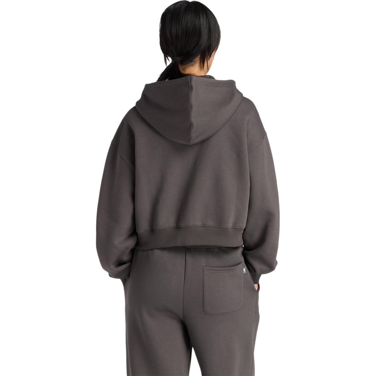 New Balance Linear Heritage Fleece Full Zip Hættetrøje Dame Charcoal