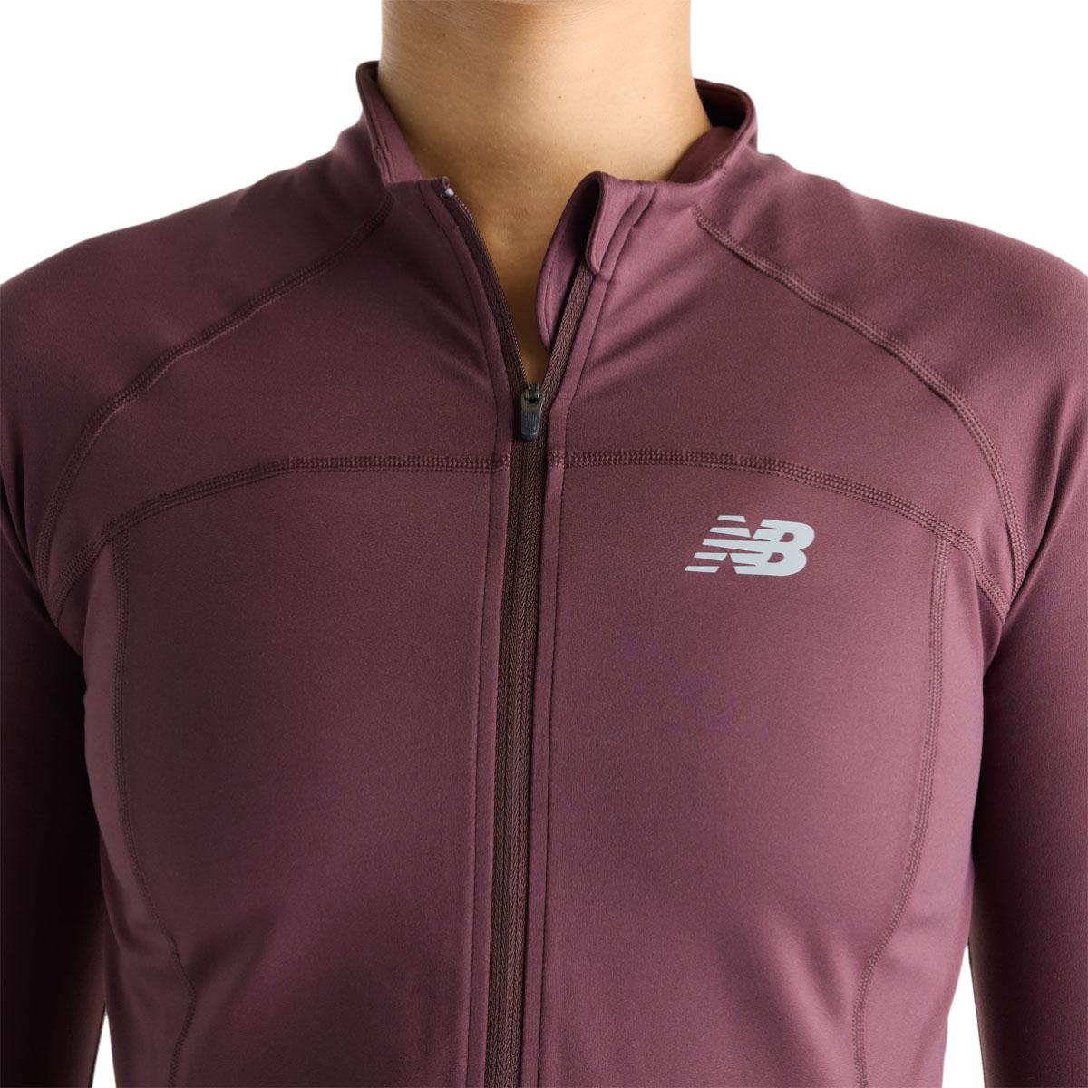 New Balance Harmony Fitted Full Zip Løbetrøje Dame CHERRY LEATHER