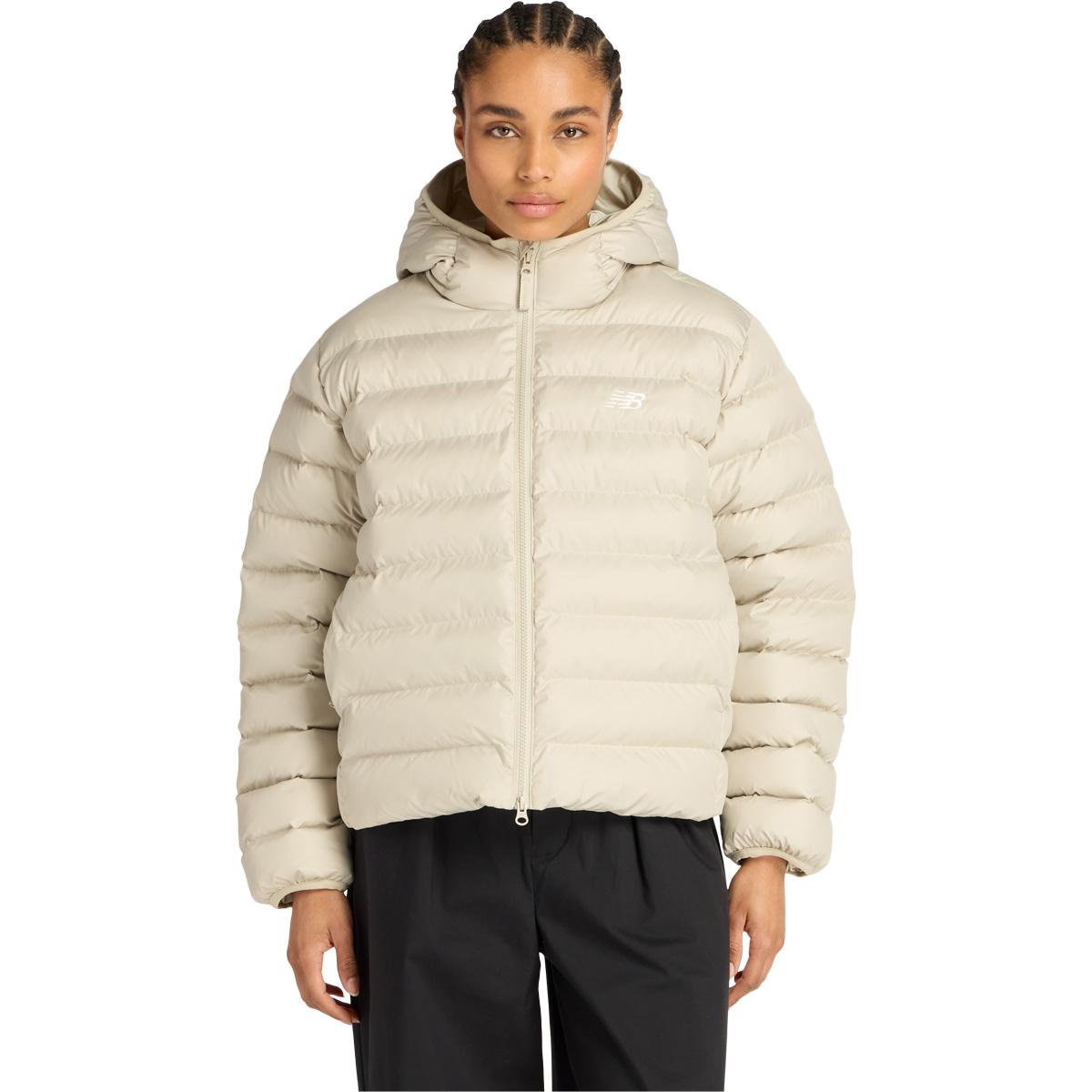 New Balance Essentials Puffer Dynejakke Dame Offwhite