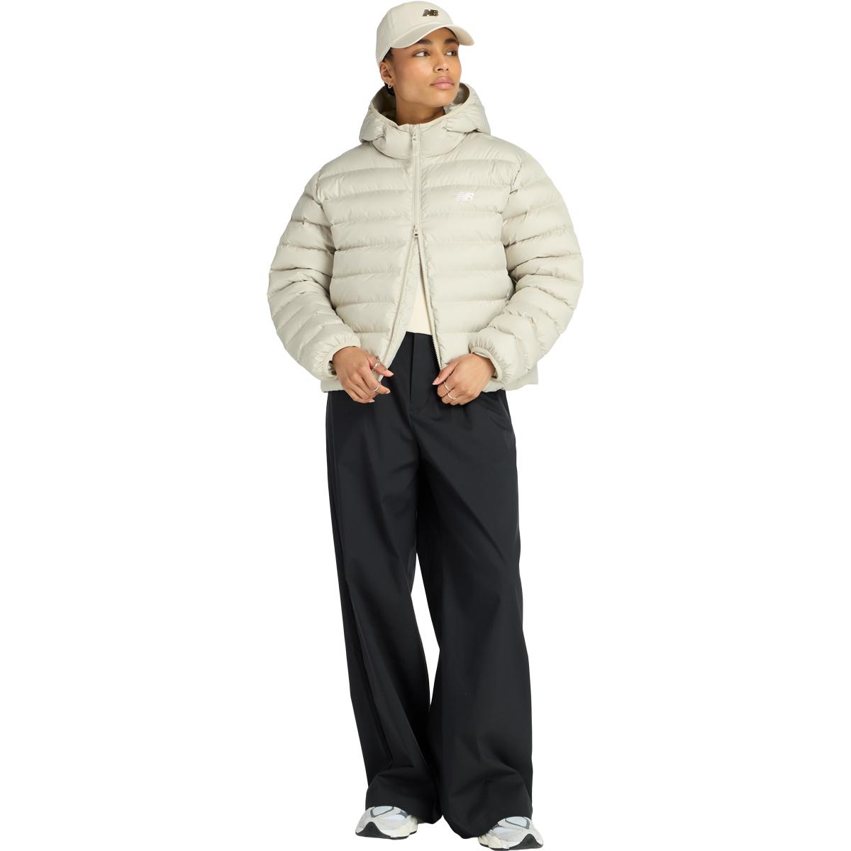 New Balance Essentials Puffer Dynejakke Dame Offwhite