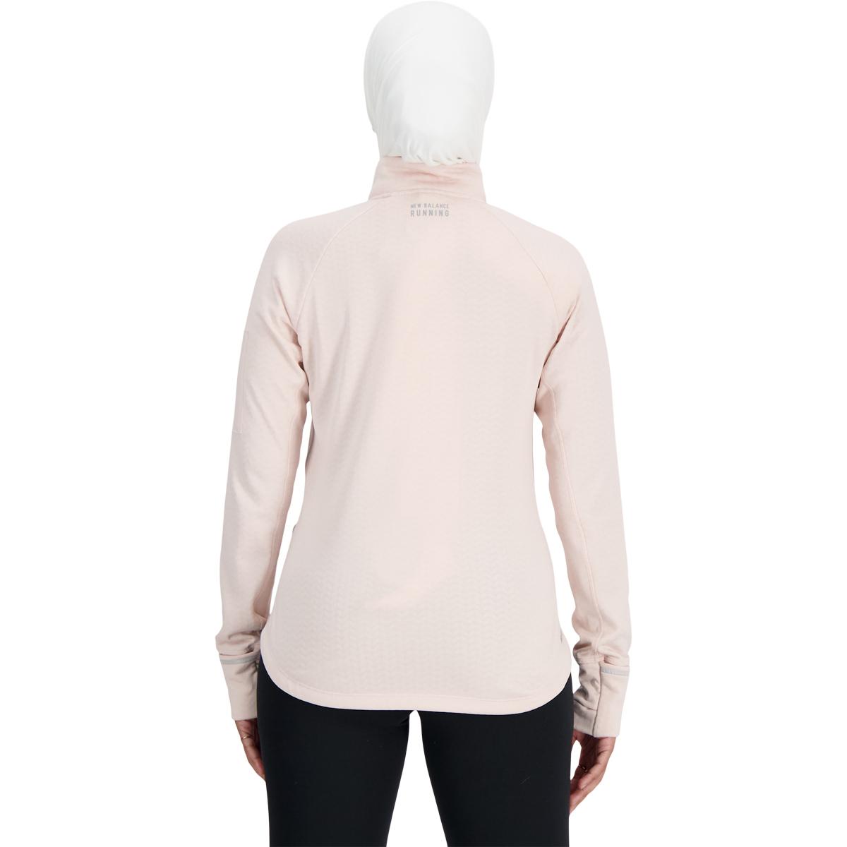 New Balance Heat Grid Half Zip Midlayer Løbetrøje Dame QUARTZ PINK HEATHER