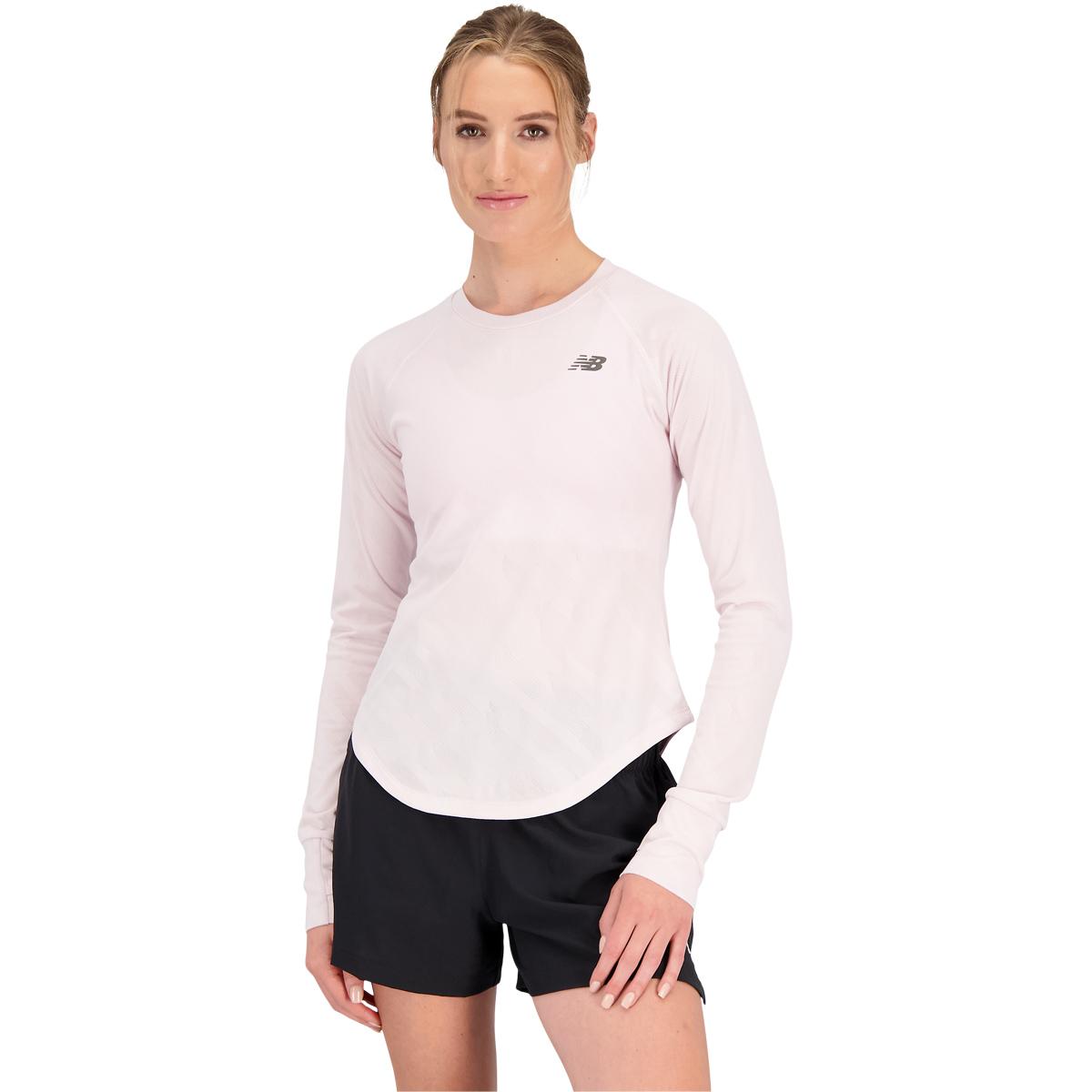 New Balance Q Speed Jacquard Langærmet Løbe T-shirt Dame STONE PINK