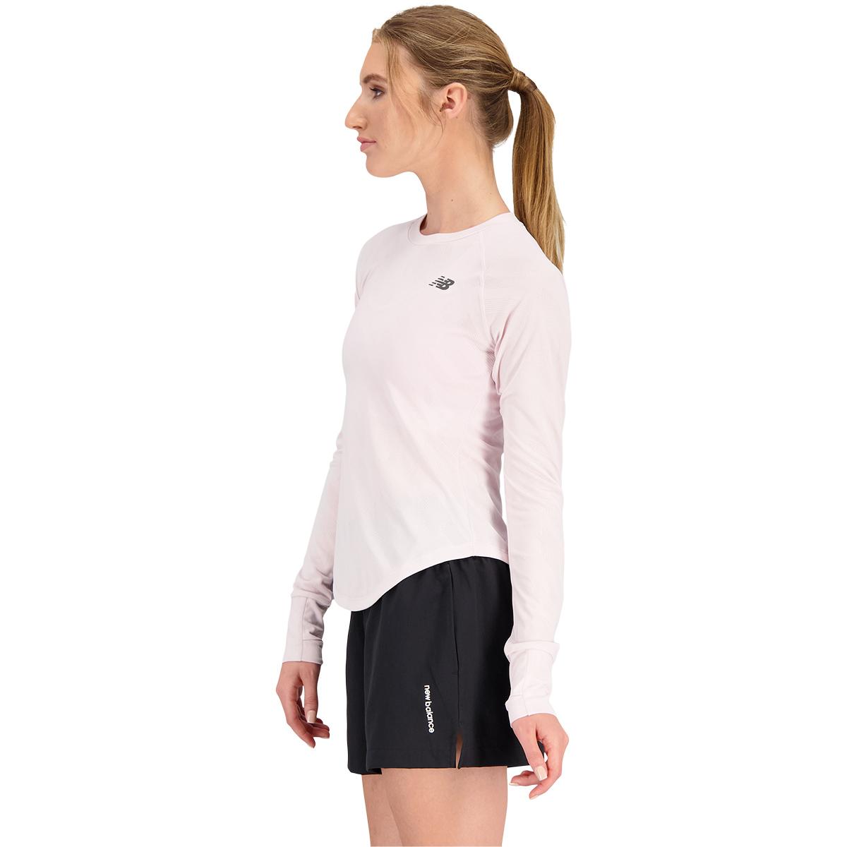 New Balance Q Speed Jacquard Langærmet Løbe T-shirt Dame STONE PINK