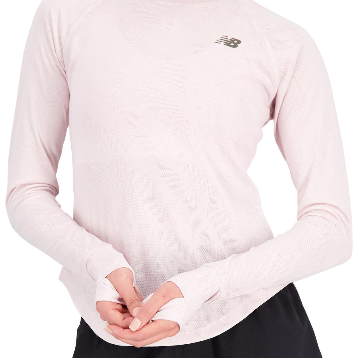 New Balance Q Speed Jacquard Langærmet Løbe T-shirt Dame STONE PINK