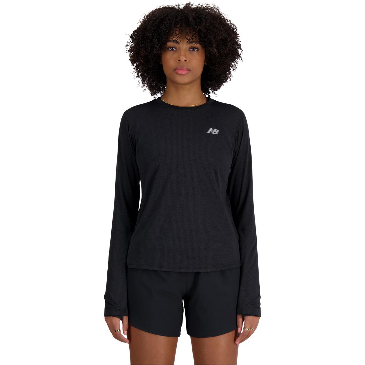 New Balance Athletics Langærmet Løbe T-shirt Dame BKHEATHR