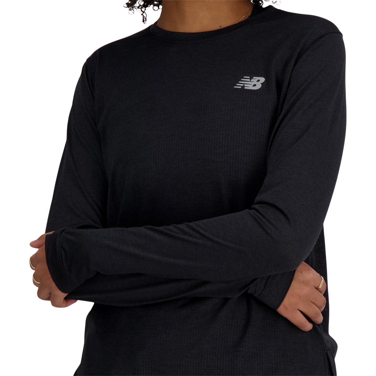 New Balance Athletics Langærmet Løbe T-shirt Dame BKHEATHR