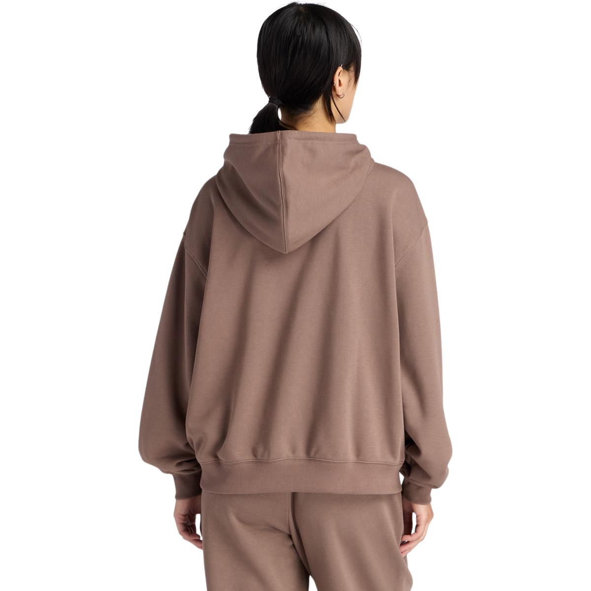 New Balance Small Logo French Terry Hættetrøje Dame Brown