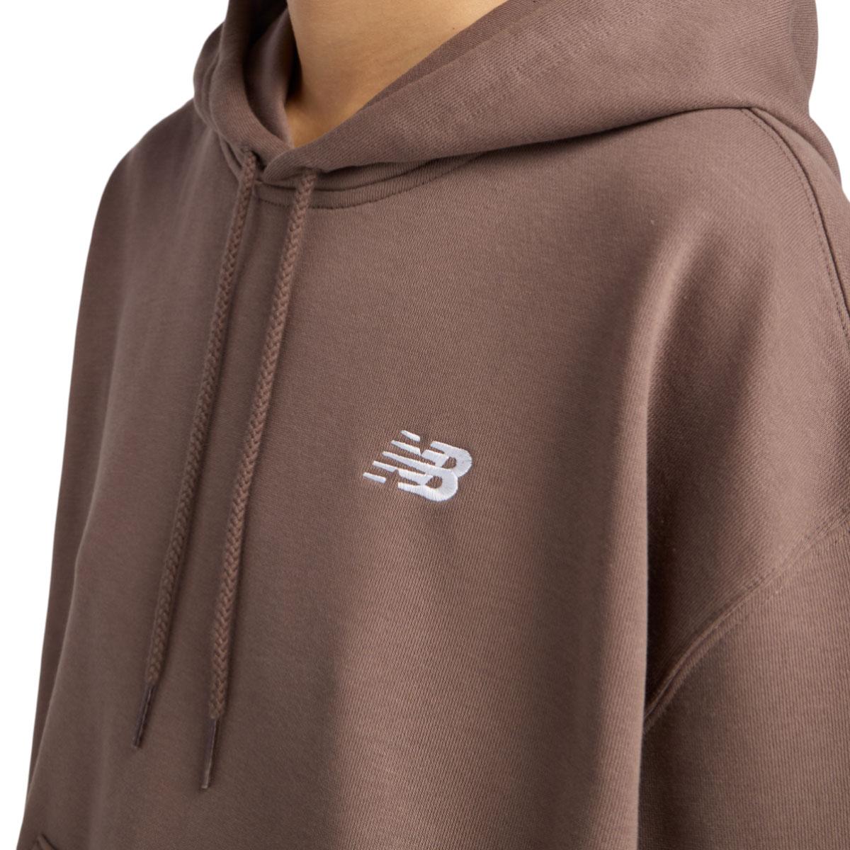 New Balance Small Logo French Terry Hættetrøje Dame Brown