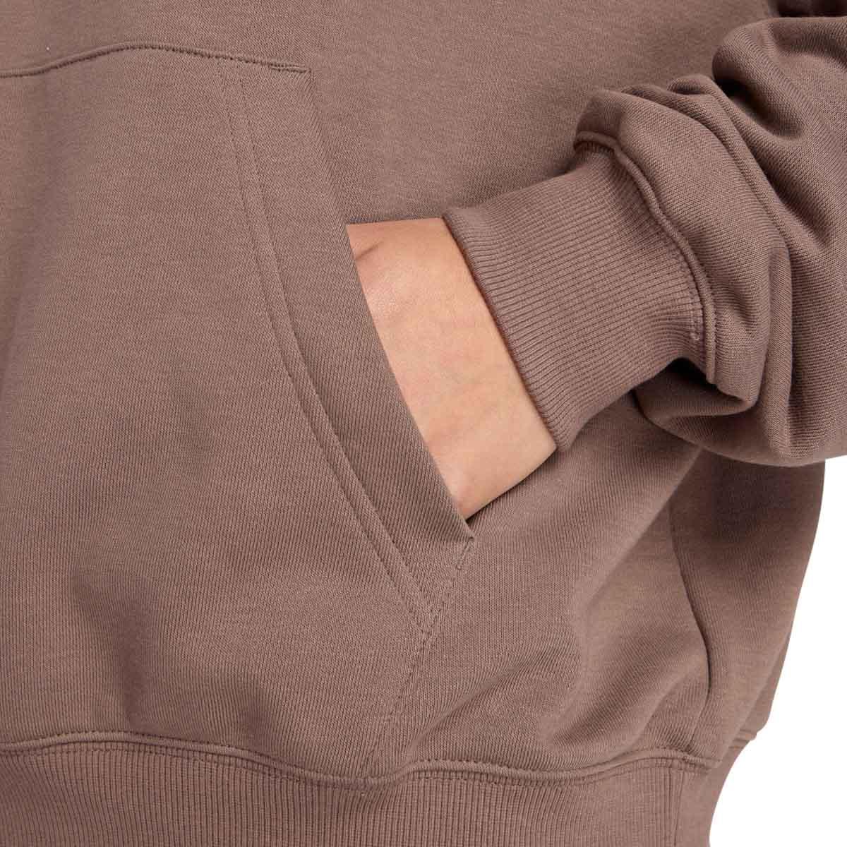 New Balance Small Logo French Terry Hættetrøje Dame Brown