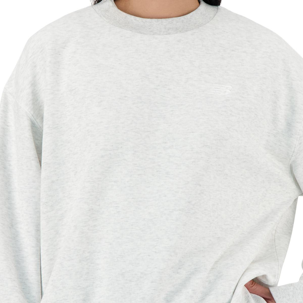 New Balance Small Logo French Terry Sweatshirt Dame ASH HEATHER