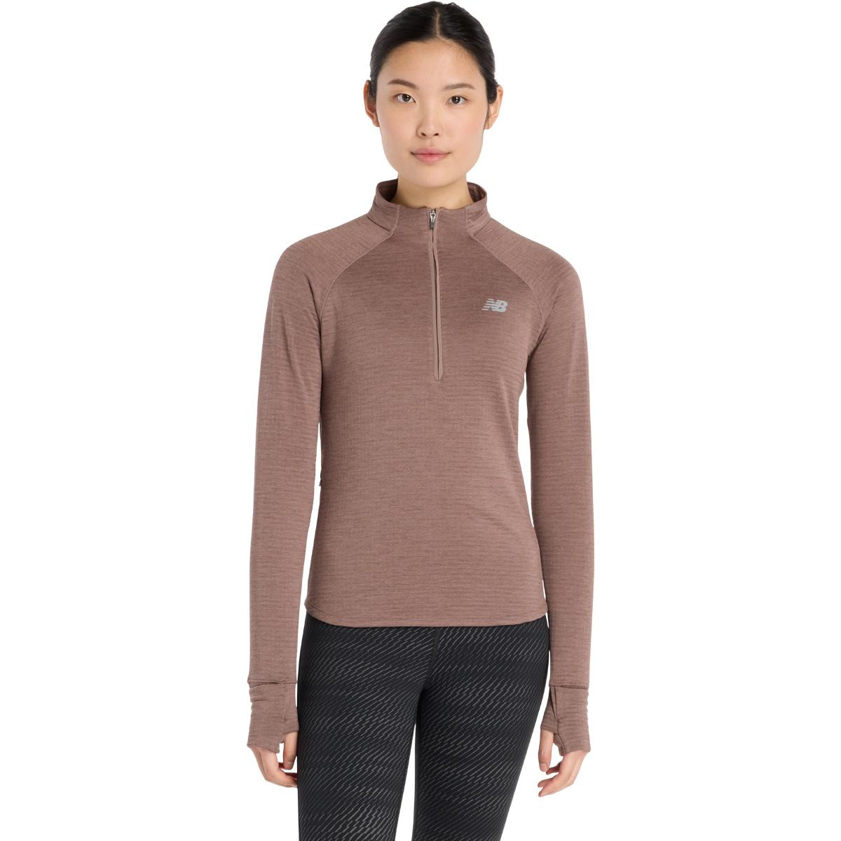 New Balance Athletics Heat Grid Half Zip Træningstrøje Dame Rosa