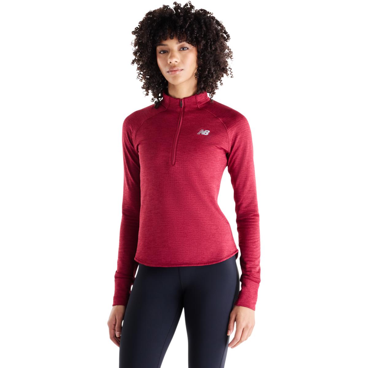 New Balance Athletics Heat Grid Half Zip Treningstrøye Dame PODIUM RED