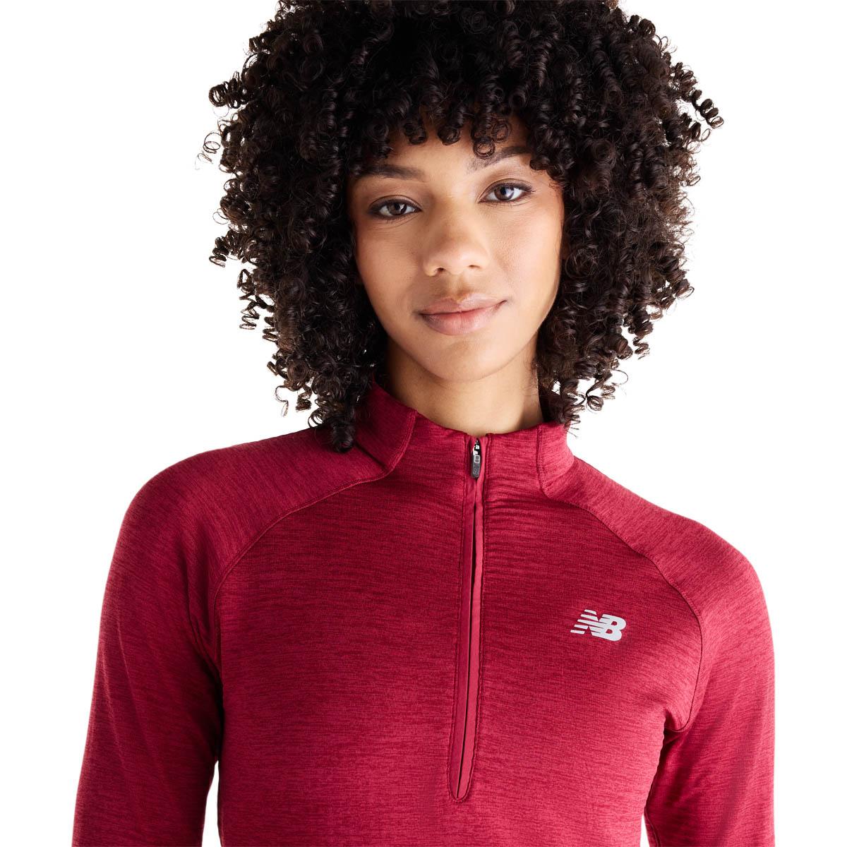 New Balance Athletics Heat Grid Half Zip Treningstrøye Dame PODIUM RED