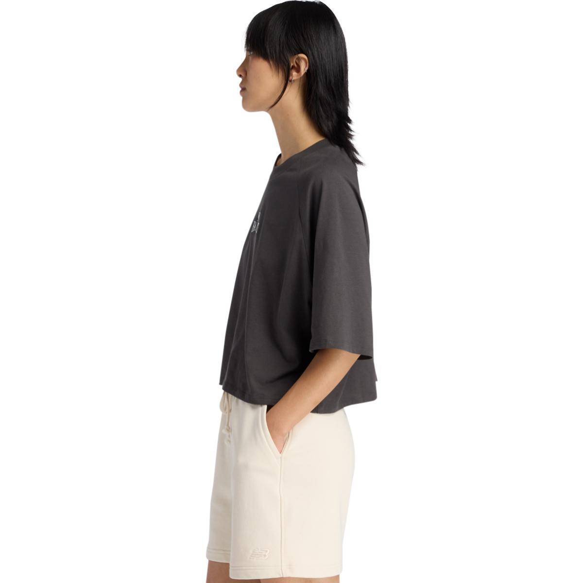 New Balance Linear Heritage Raglan T-shirt Dame Black