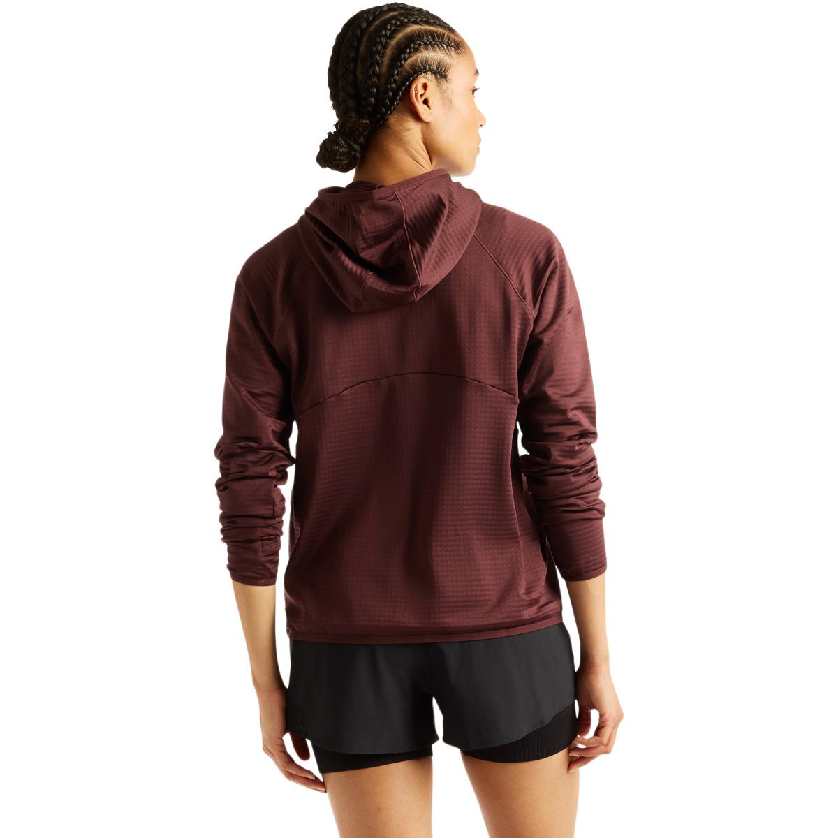New Balance RC Essential Heat Grid Hoodie Løbetrøje Dame CHERRY LEATHER