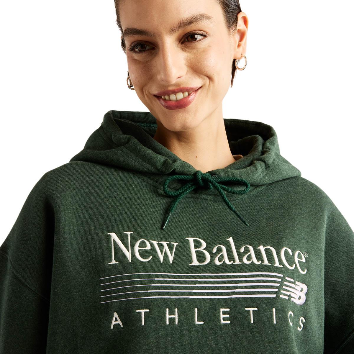 New Balance Trackside Hættetrøje Dame NORDIC GREEN HEATHER