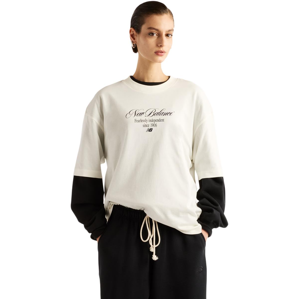 New Balance Pressed Flowers Memories Oversized T-skjorte Dame SEA SALT