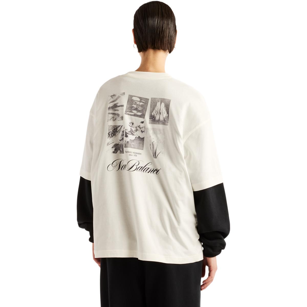 New Balance Pressed Flowers Memories Oversized T-skjorte Dame SEA SALT