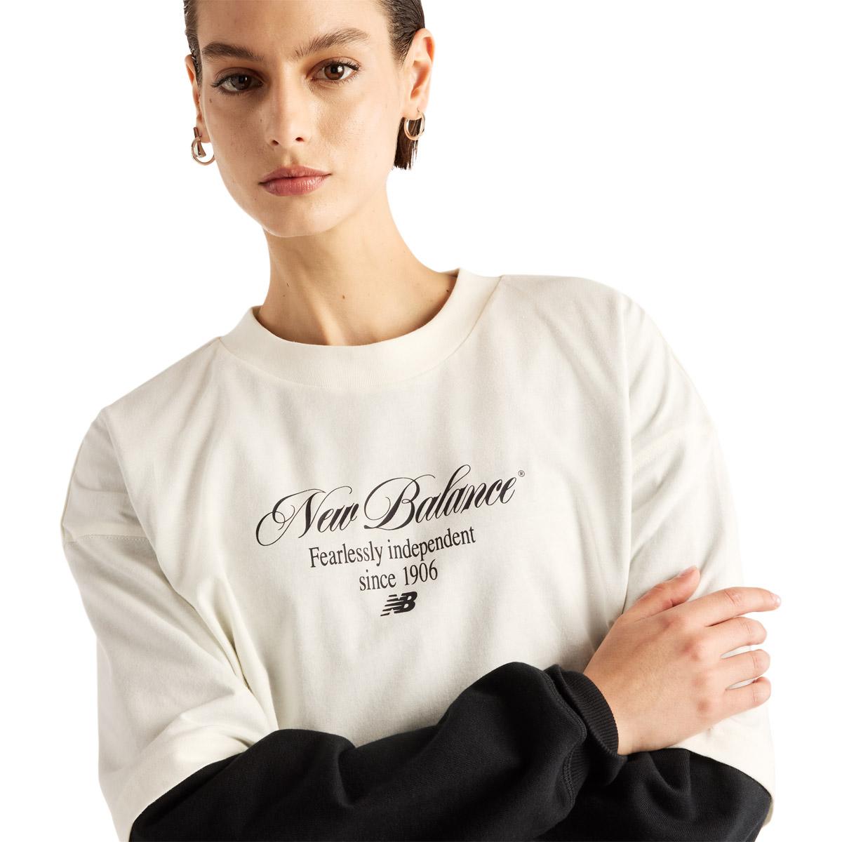 New Balance Pressed Flowers Memories Oversized T-skjorte Dame SEA SALT