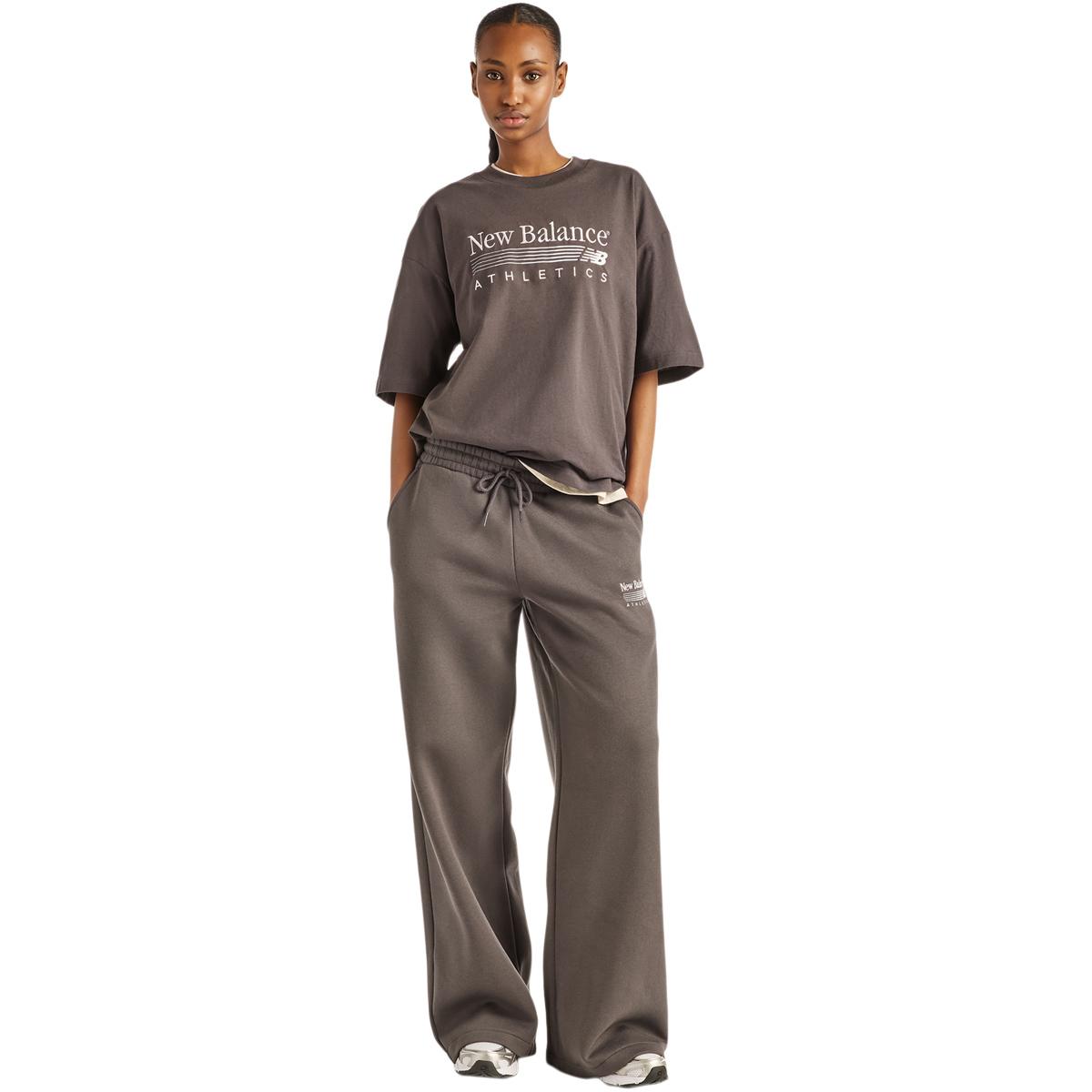 New Balance Trackside Oversized T-shirt Dame BLACK CEMENT
