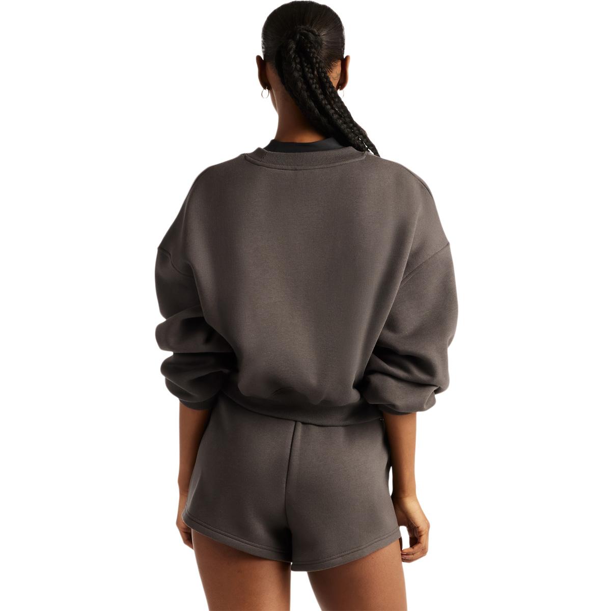 New Balance Trackside Crew Sweatshirt Dame BLACK CEMENT