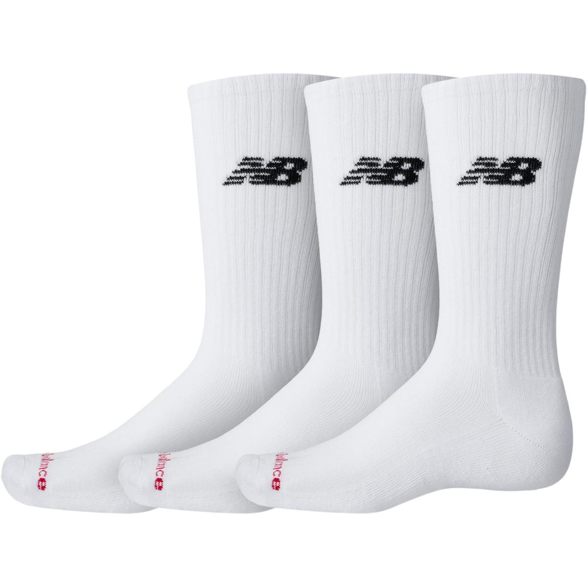 New Balance Everyday Crew 3-Pack Strømper WT/RED