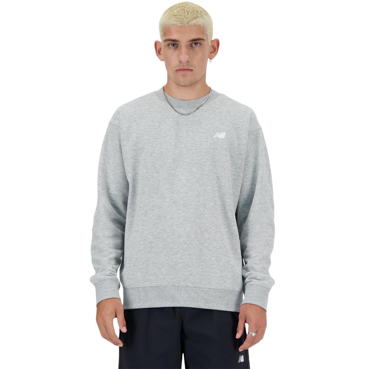 New Balance Small Logo French Terry Crew Sweatshirt Herre ATHLETIC GRE