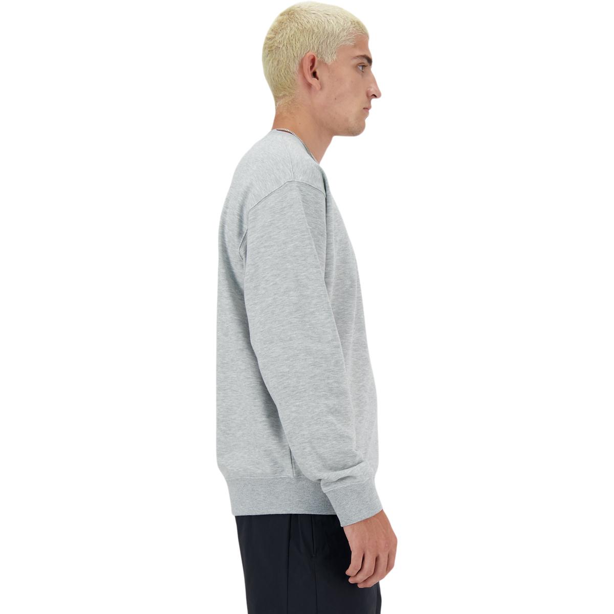 New Balance Small Logo French Terry Crew Sweatshirt Herre ATHLETIC GRE